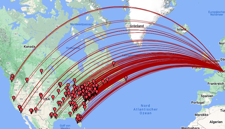 2020 ARRL DX CW Map