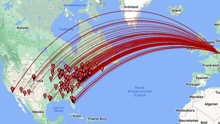 2021 ARRL DX CW map