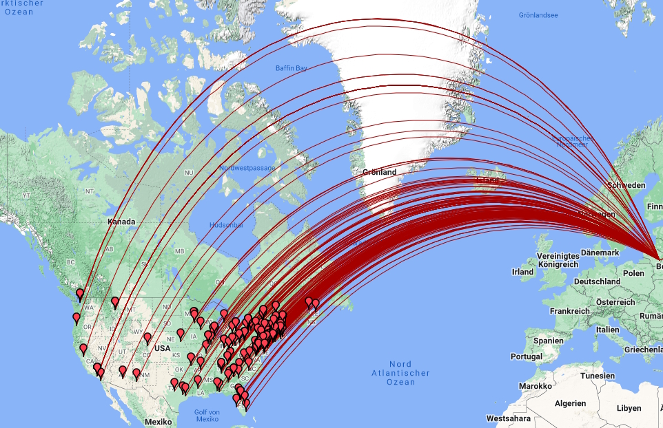 2022 02 ARRL DX CW Map