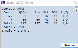 Ostercontest 2023 DF2CH result