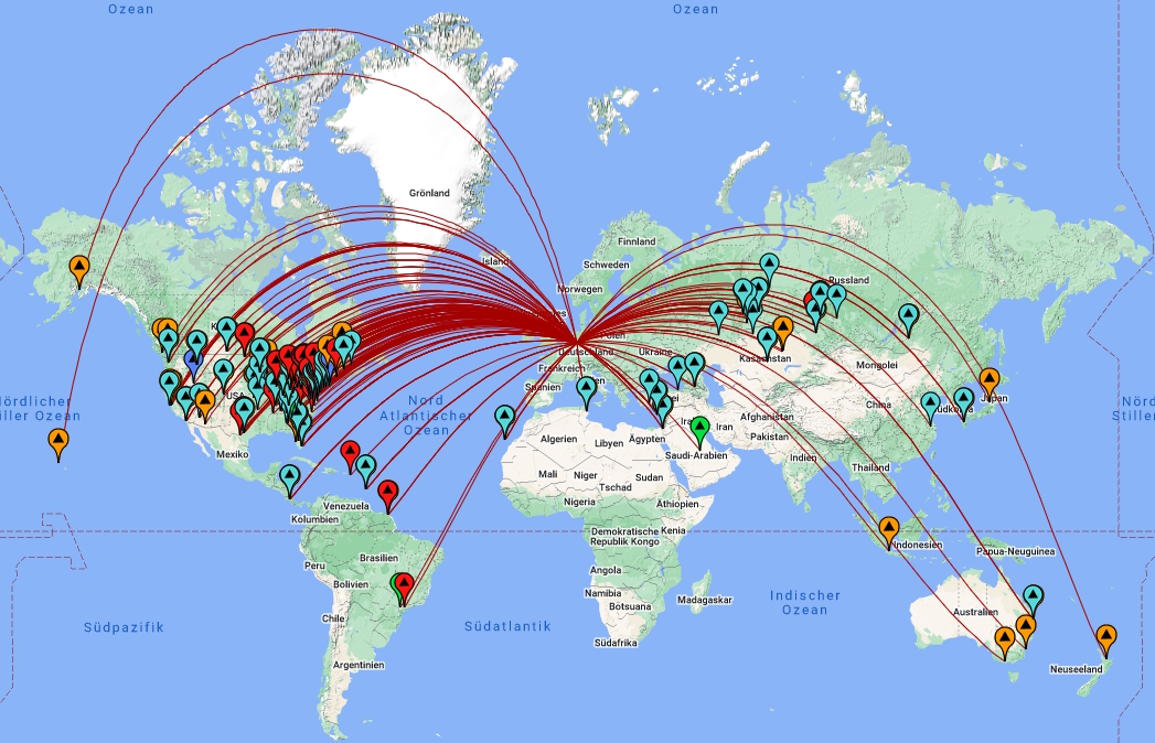 WAEDX CW 2024 DF2CH Map all